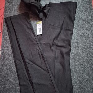 Black High Wasit Pants with Bow Detail